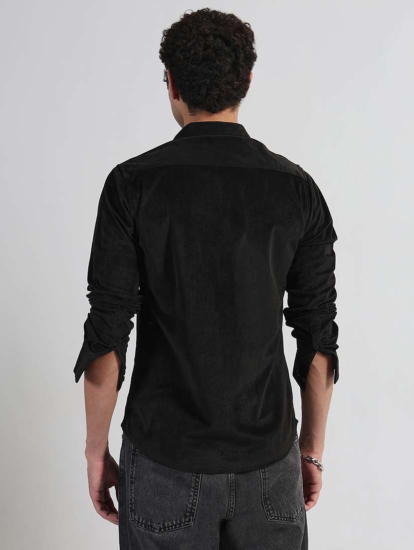 men solid long sleeve collared shirt - 21933687 -  Standard Image - 3