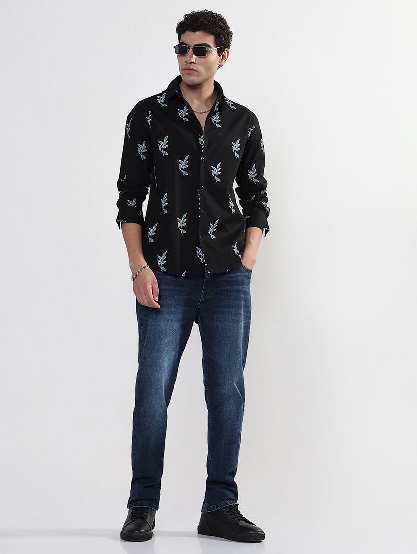 men printed long sleeve collared shirt - 21933689 - Standard Image - 5