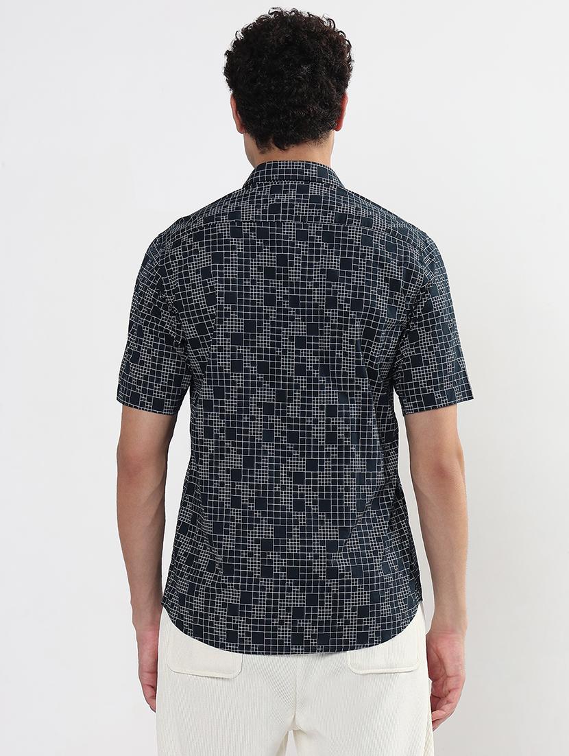 men printed cuban collar short sleeve shirt - 21933690 - Standard Image - 3