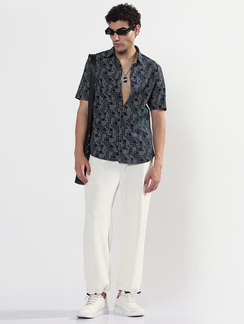 men printed cuban collar short sleeve shirt - 21933690 - Standard Image - 5
