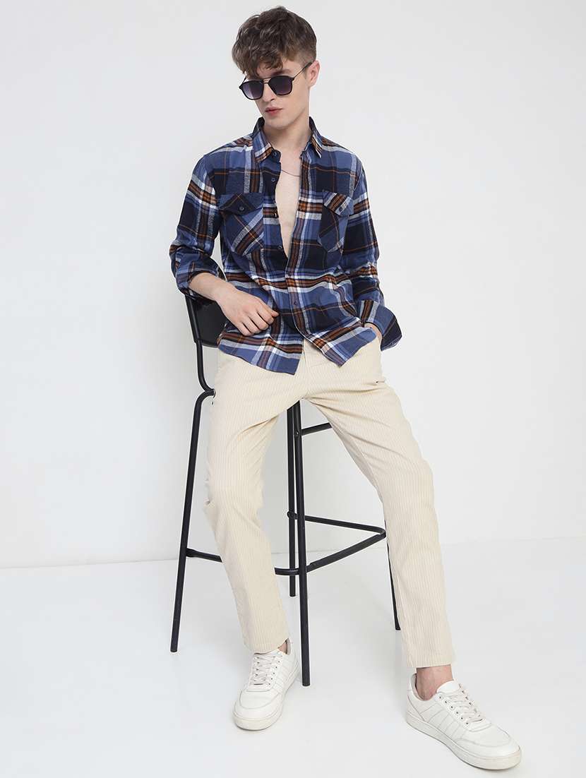 men checkered long sleeve regular fit casual shirt - 21933698 -  Standard Image - 5