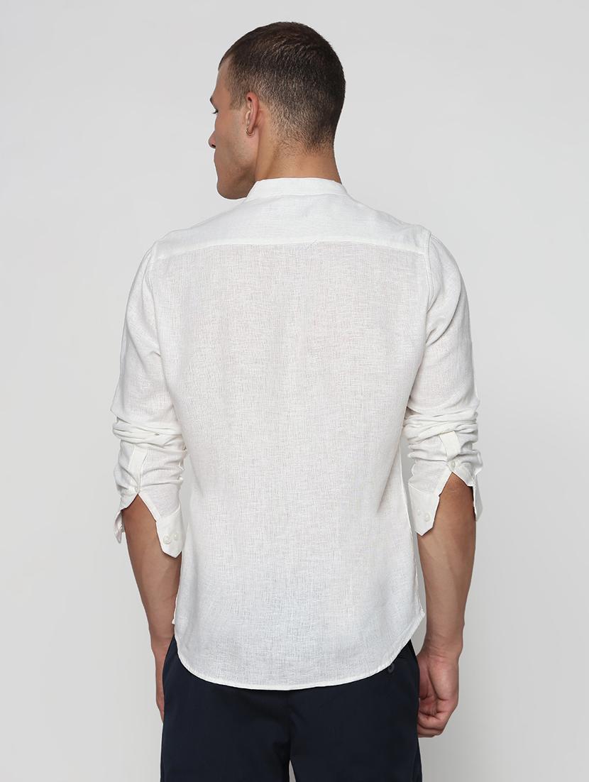 men solid long sleeve regular fit casual shirt - 21933704 - Standard Image - 3