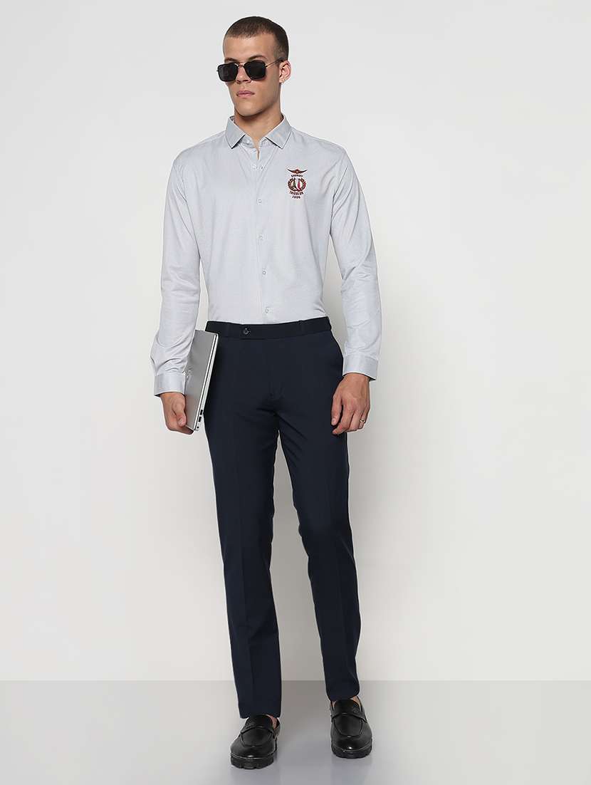 men solid long sleeve formal shirt - 21933705 -  Standard Image - 5