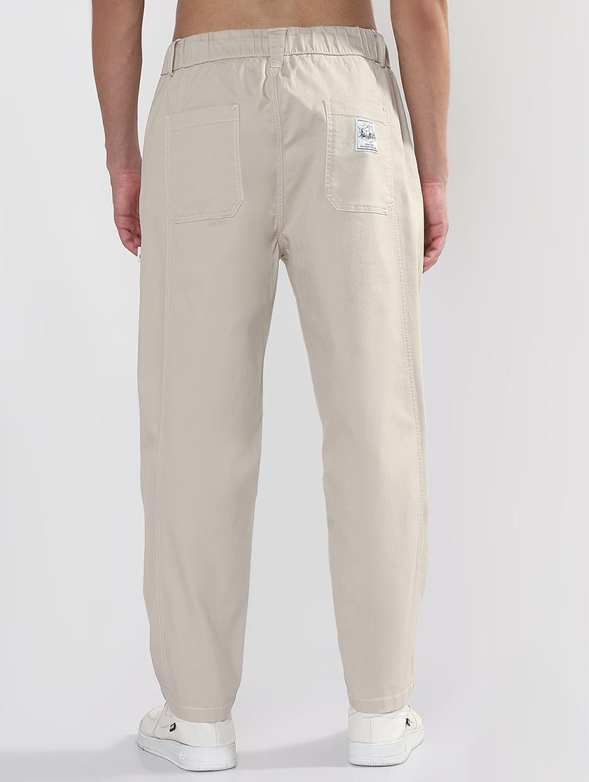 men solid mid rise relaxed fit chinos - 21933710 - Standard Image - 3