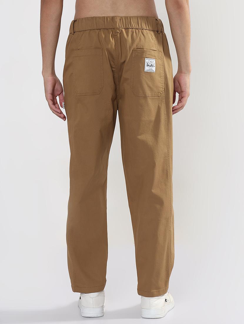 men solid mid rise relaxed fit chinos - 21933711 - Standard Image - 3