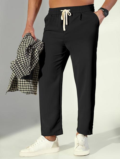 men solid low rise relaxed fit casual trouser  - 21933723 -  Standard Image - 0