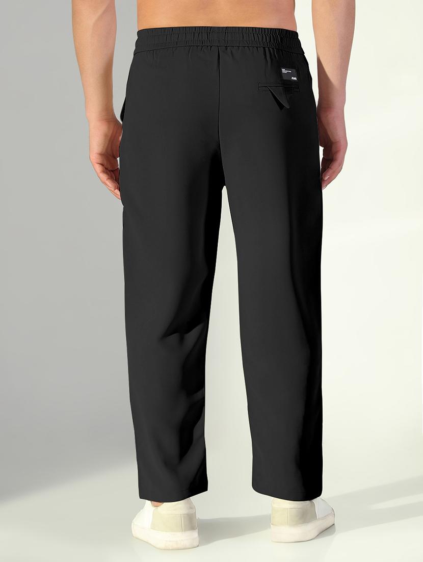 men solid low rise relaxed fit casual trouser - 21933723 - Standard Image - 3