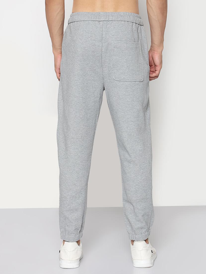 men grey solid low rise regular fit jogger - 21933759 - Standard Image - 3