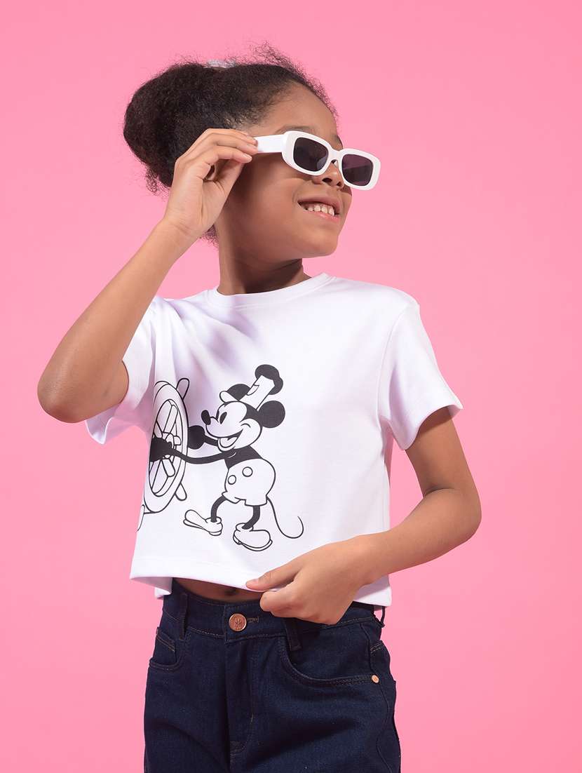 girls graphic round neck t-shirt - 21933787 -  Standard Image - 3