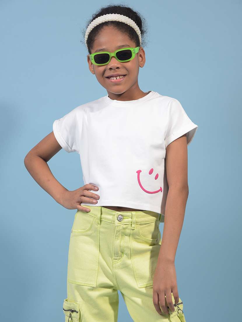 girls printed round neck t-shirt - 21933790 -  Standard Image - 3