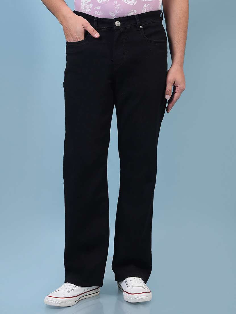 men black mid rise full length jeans