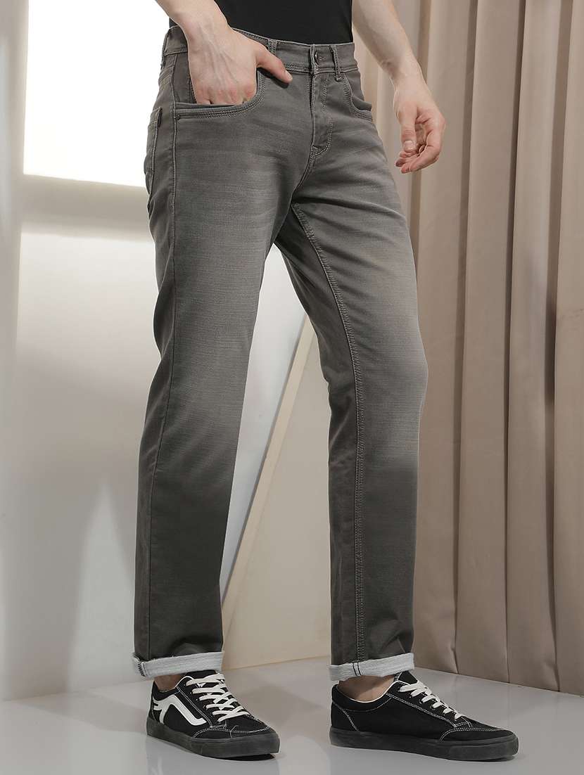 men solid mid rise straight fit jean - 21933807 -  Standard Image - 3