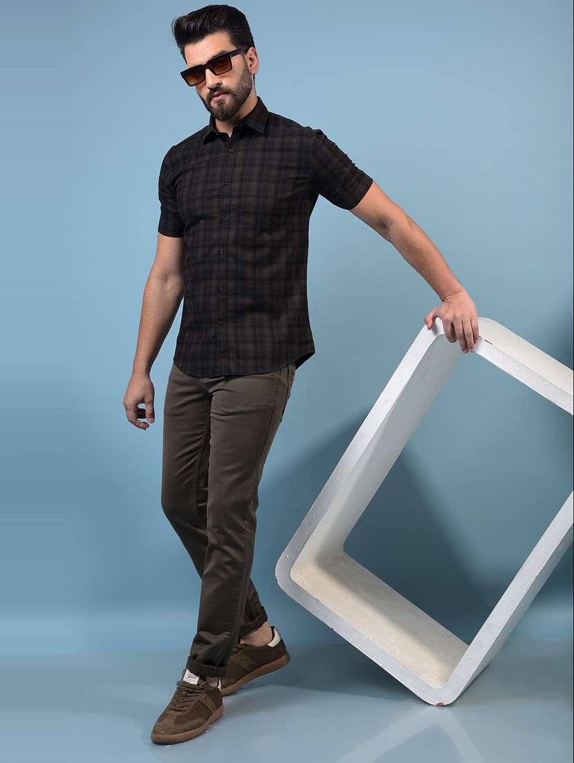 men brown mid rise full length jeans - 21933809 -  Standard Image - 5