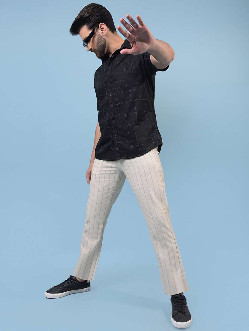 men printed short sleeve regular fit casual shirt - 21933842 -  Standard Image - 5