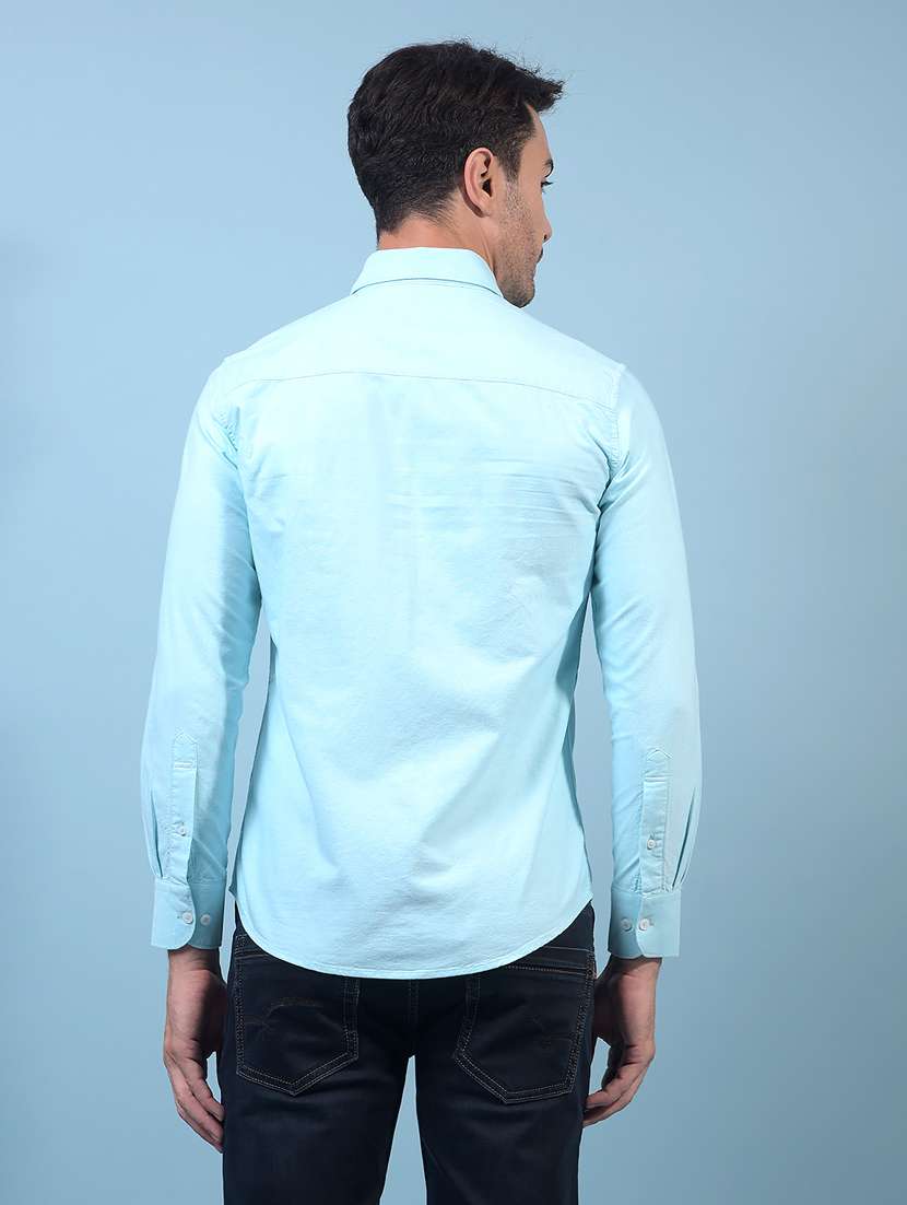 men solid long sleeve slim fit casual shirt - 21933877 - Standard Image - 3