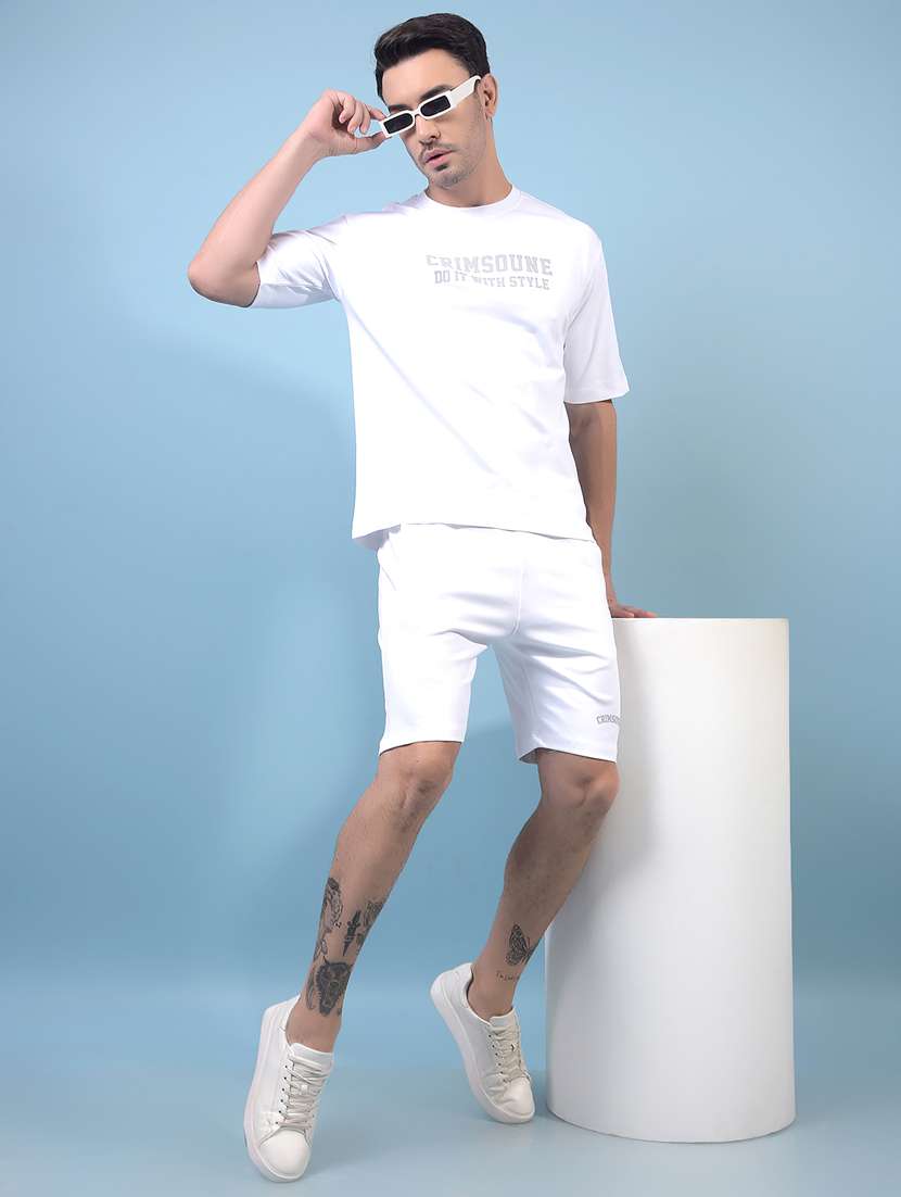 men solid mid rise regular fit shorts - 21933900 -  Standard Image - 5