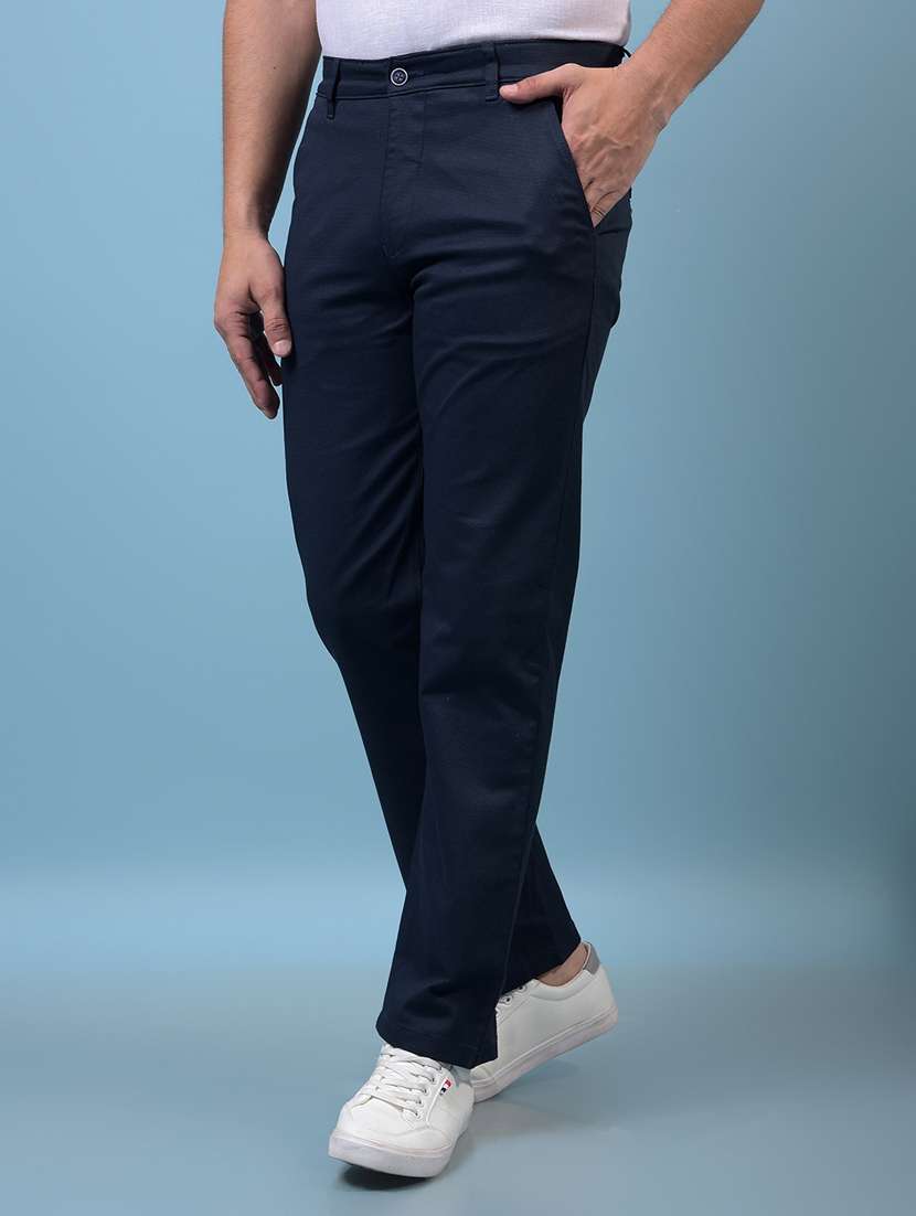 men solid mid rise flat front casual chinos  - 21933904 -  Standard Image - 3