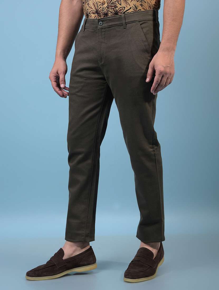 men solid mid rise flat front casual chinos  - 21933907 -  Standard Image - 3