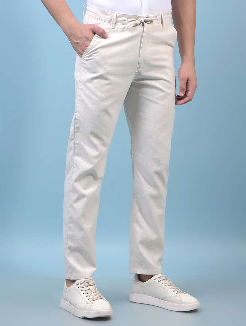 men solid mid rise flat front casual chinos  - 21933909 -  Standard Image - 3