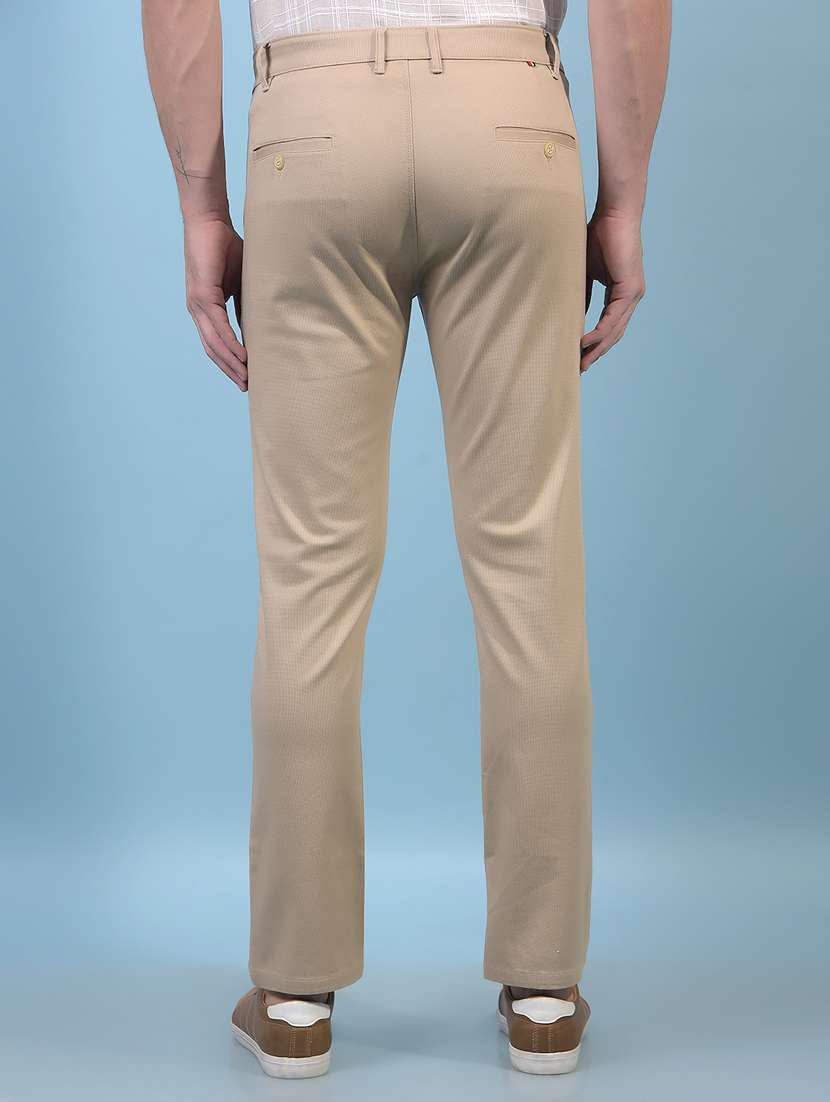 men solid mid rise flat front casual chinos  - 21933920 -  Standard Image - 3