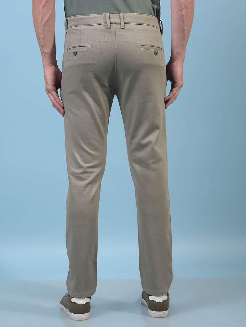 men solid mid rise flat front casual chinos  - 21933921 -  Standard Image - 3