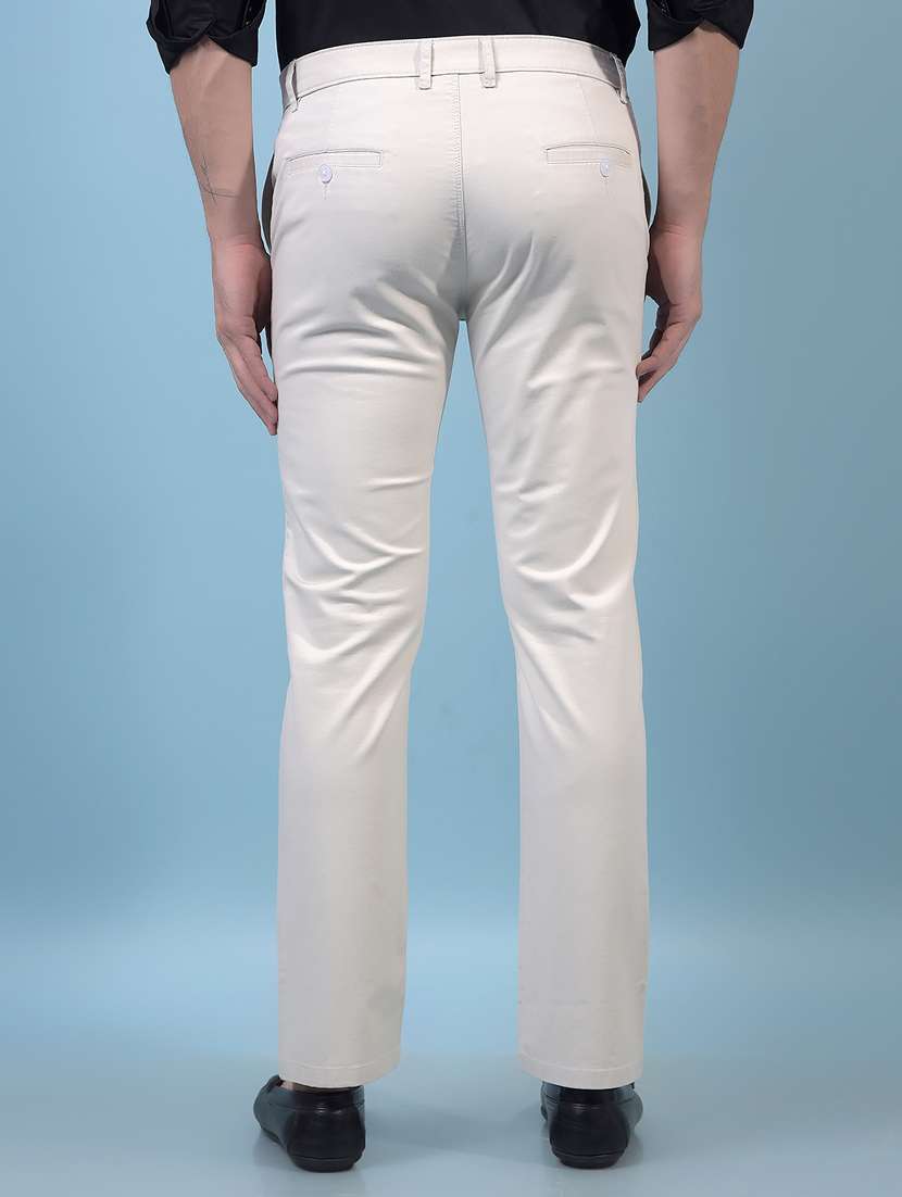 men solid mid rise flat front casual chinos  - 21933930 -  Standard Image - 3