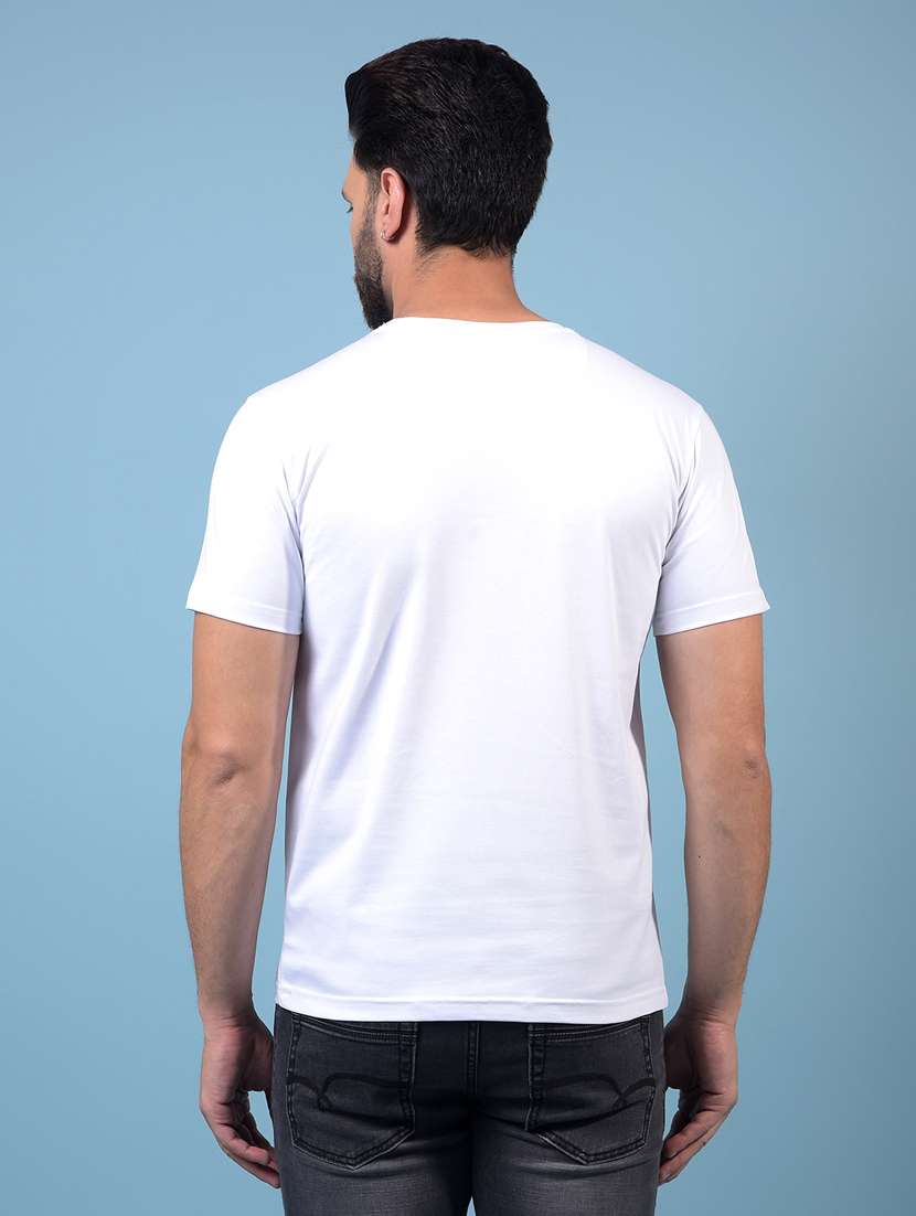 men chest print round neck regular fit t-shirt - 21933939 -  Standard Image - 3