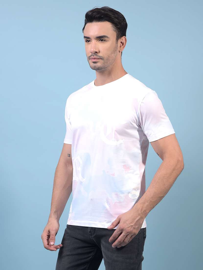 men printed short sleeve slim fit t-shirt - 21933947 -  Standard Image - 3