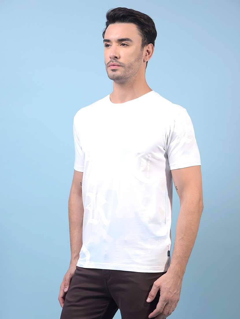 men printed short sleeve slim fit t-shirt - 21933948 -  Standard Image - 3