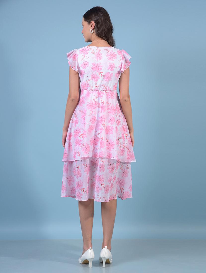 women floral printed sleeveless layered dress - 21933968 - Standard Image - 3