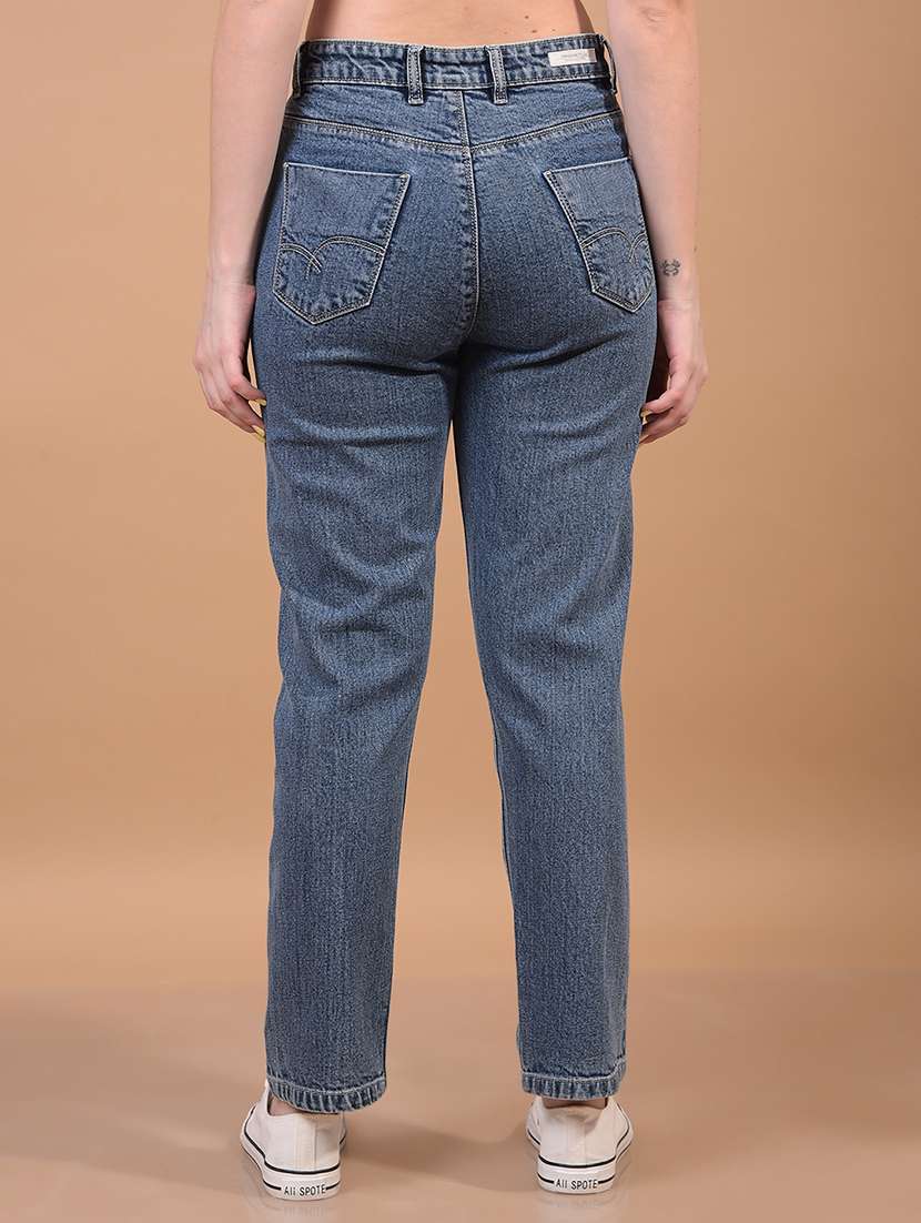 women solid mid rise slim fit jeans - 21933974 -  Standard Image - 3