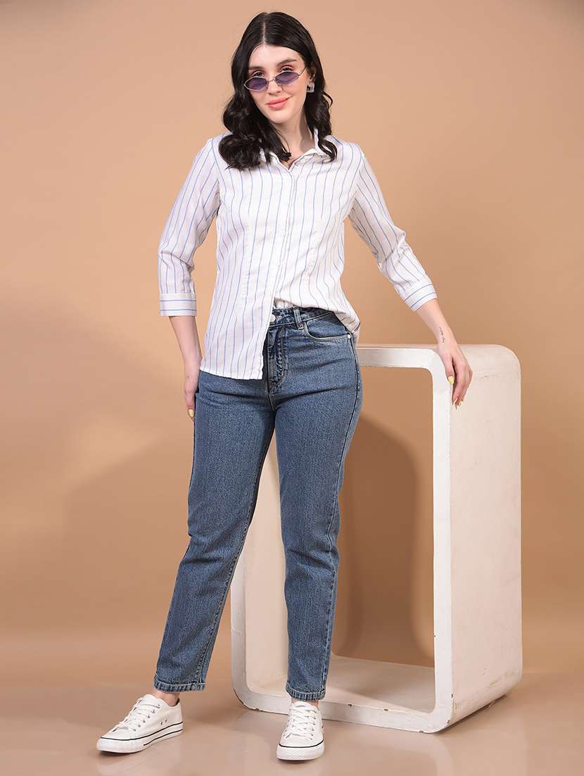 women solid mid rise slim fit jeans - 21933974 -  Standard Image - 5