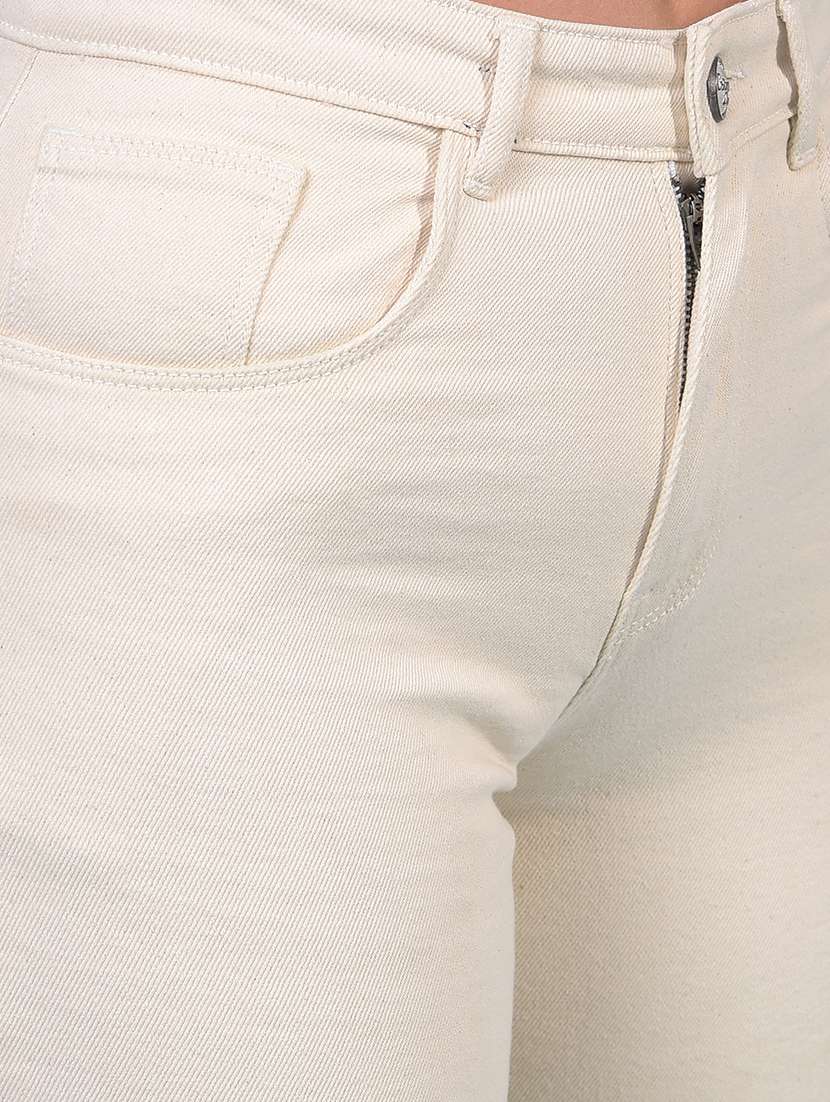 women solid mid rise wide leg jean - 21933975 -  Standard Image - 5