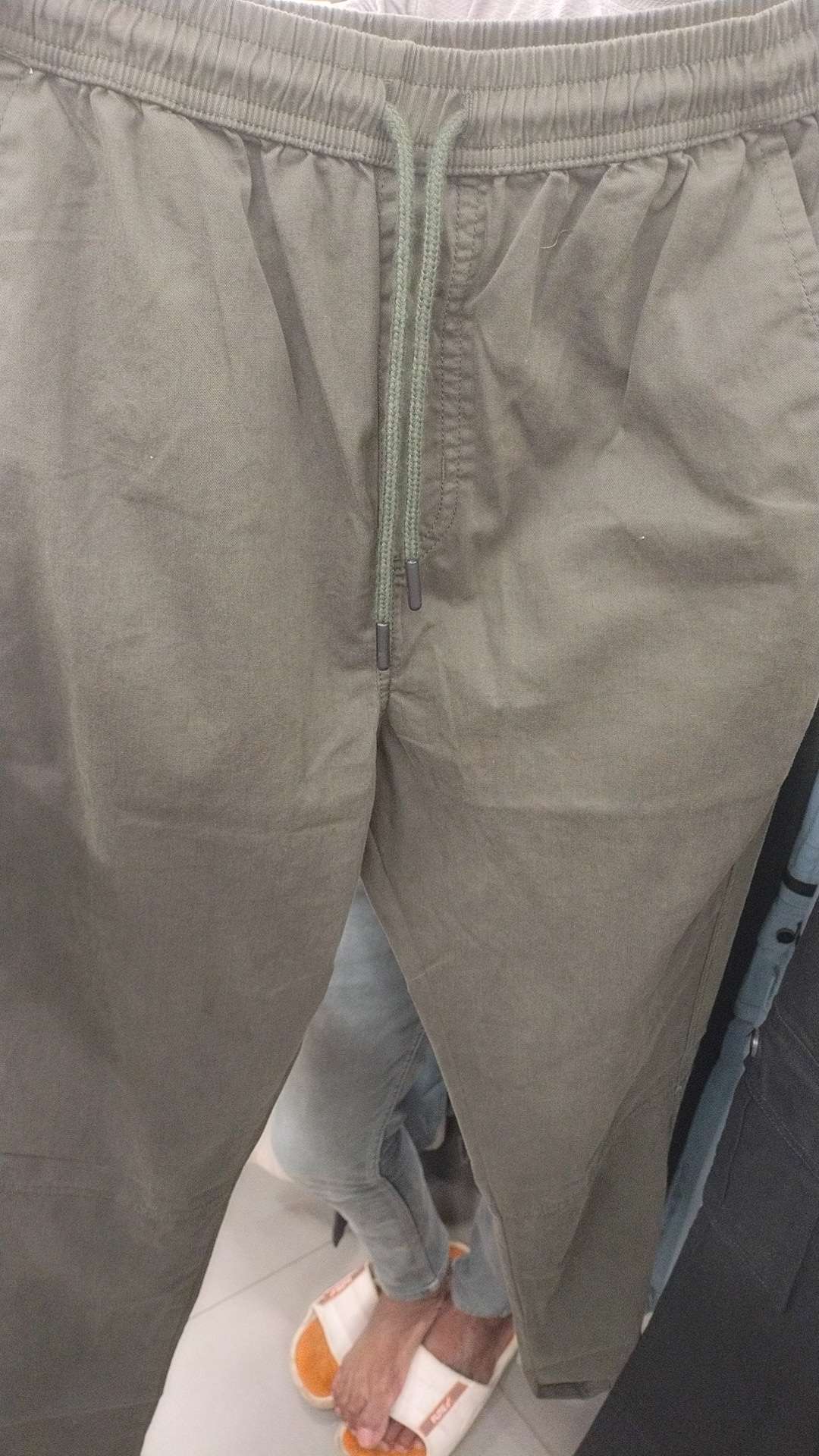 olive twill track pant - 21934082 -  Zoom Image - 0