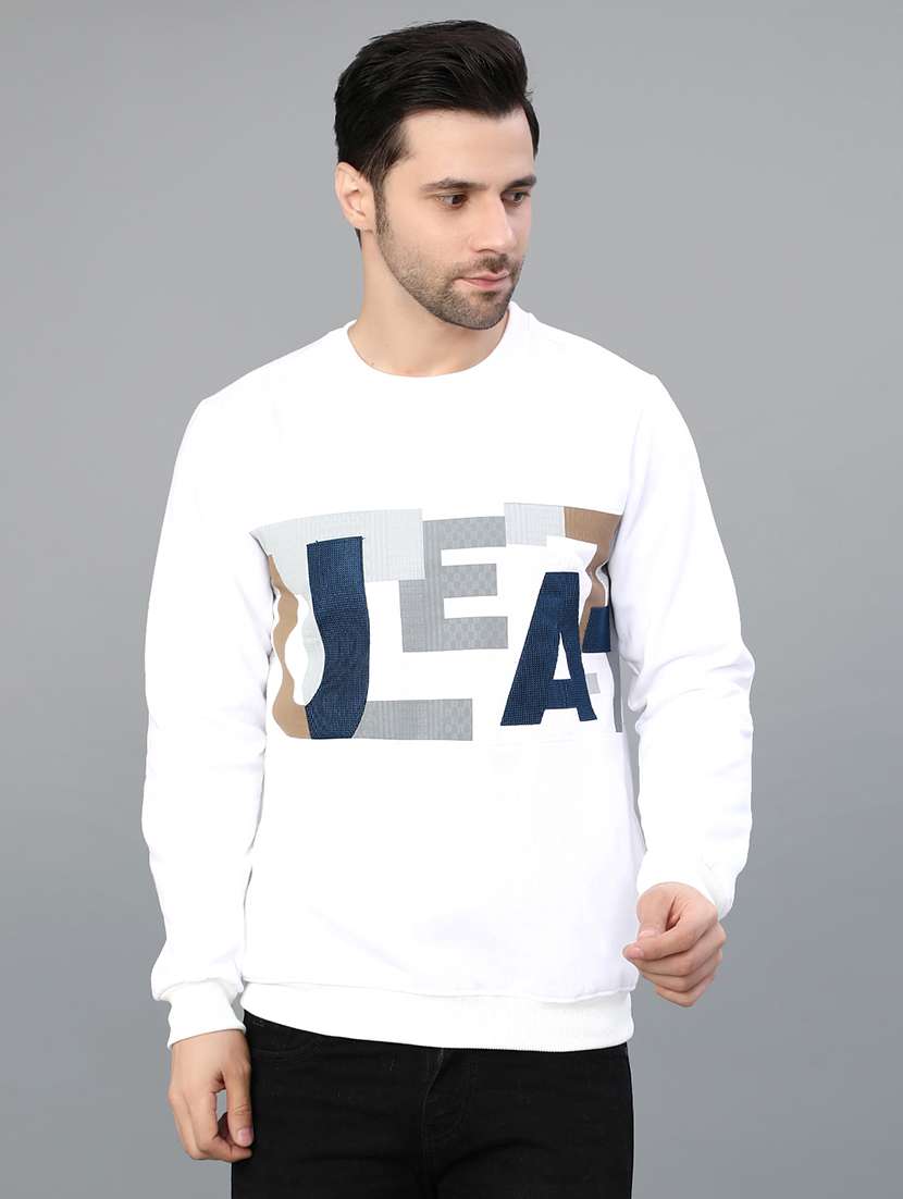 men printed long sleeve sweatshirt