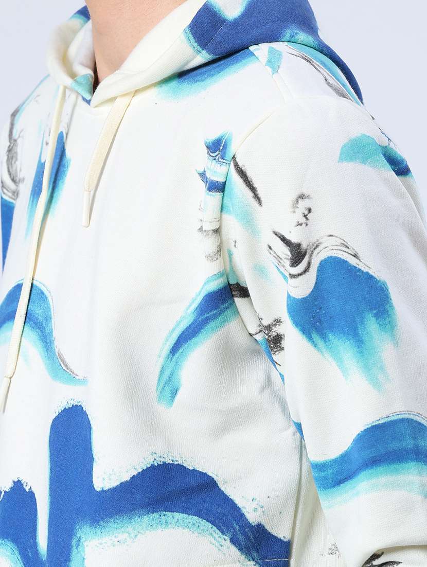 men all over print long sleeve hooded sweatshirt - 21934118 -  Standard Image - 3