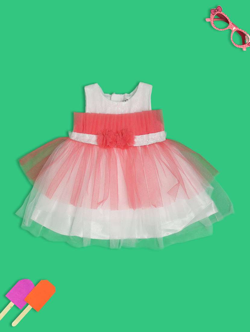 girls sequinned sleeveless flared frock