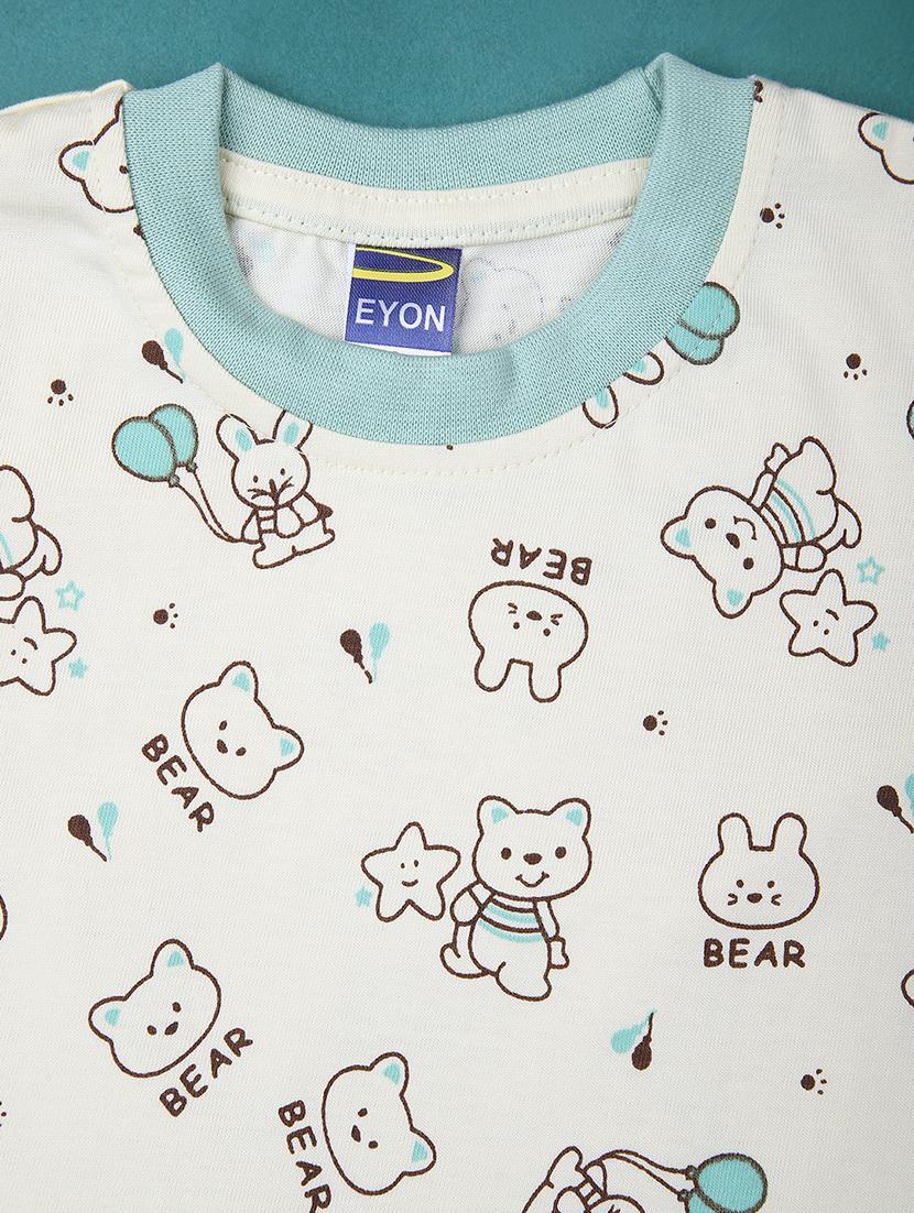 boys printed t-shirt and dungree set - 21934147 - Standard Image - 3
