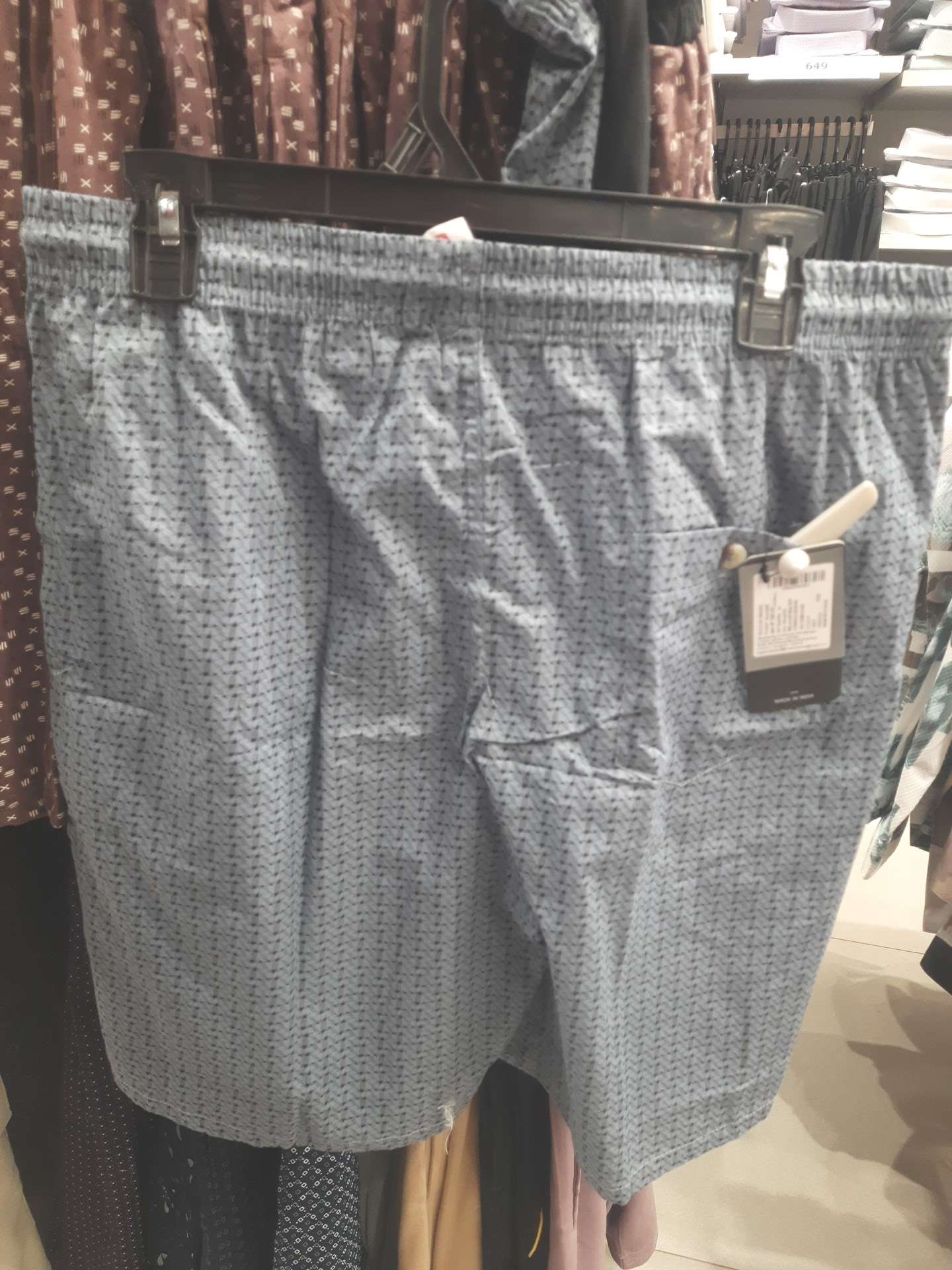 grey poplin short - 21934156 - Zoom Image - 0