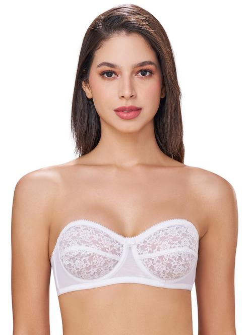 women non-wired laced t-shirt bra - 21934176 - Standard Image - 0
