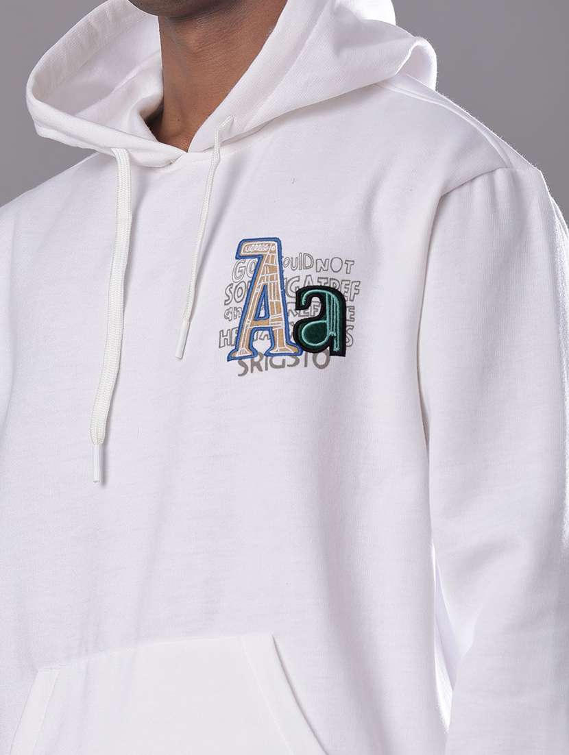 men front & back print long sleeve hooded sweatshirt - 21934206 -  Standard Image - 3