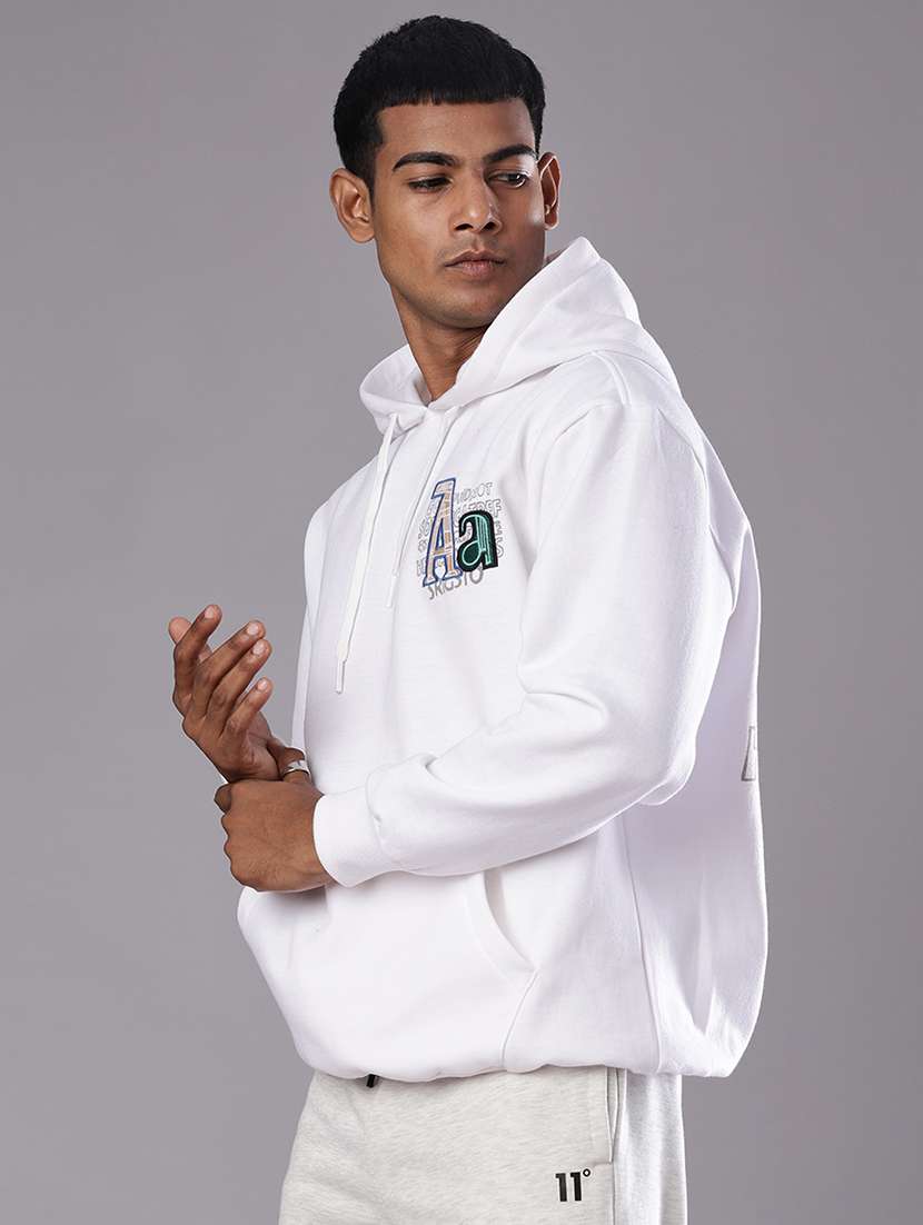 men front & back print long sleeve hooded sweatshirt - 21934206 -  Standard Image - 5