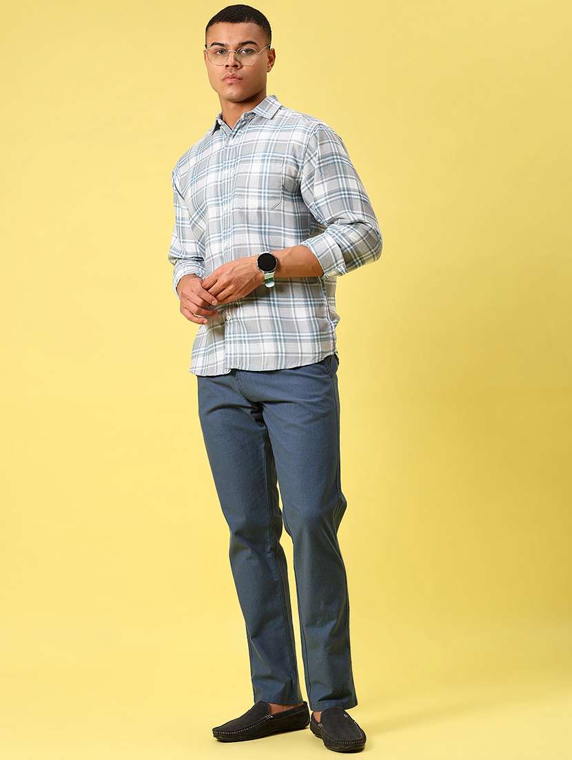 men checkered long sleeve regular fit casual shirt - 21934304 - Standard Image - 5