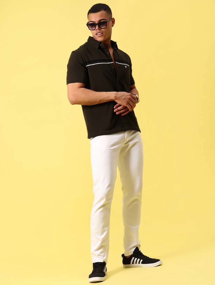 men striped short sleeve casual fit casual shirt - 21934305 -  Standard Image - 5