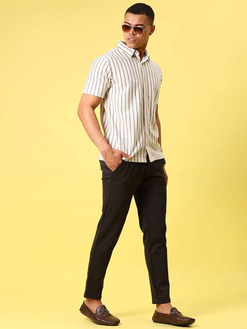 men striped short sleeve casual fit casual shirt - 21934313 - Standard Image - 5