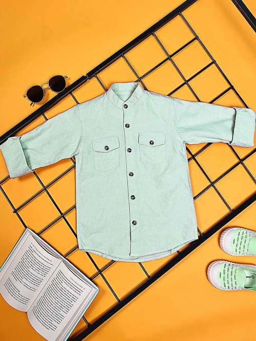 boys striped long sleeve casual shirt - 21934706 - Standard Image - 0