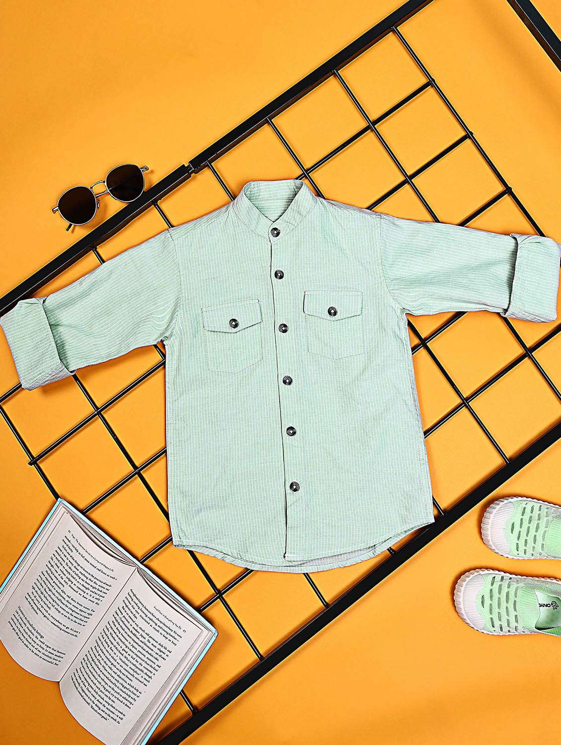 boys striped long sleeve casual shirt - 21934706 - Zoom Image - 0