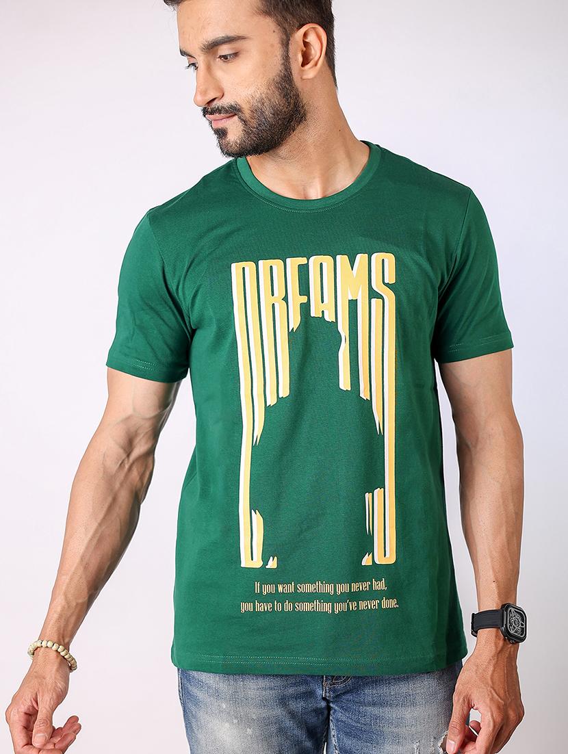 men front print round neck regular fit t-shirt - 21934728 - Standard Image - 3