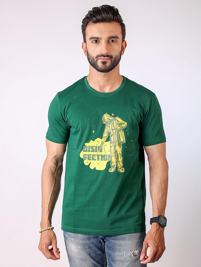 men front print round neck regular fit t-shirt - 21934729 - Zoom Image - 0