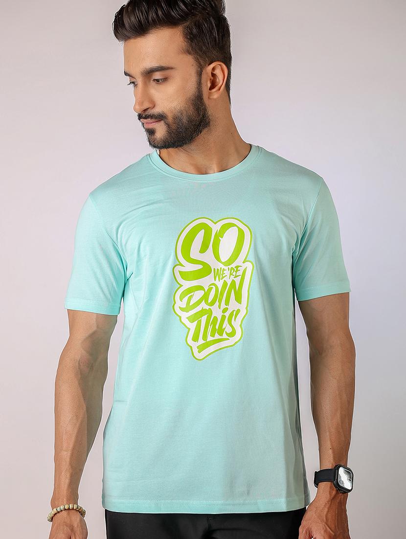men front print round neck regular fit t-shirt - 21934732 - Standard Image - 3